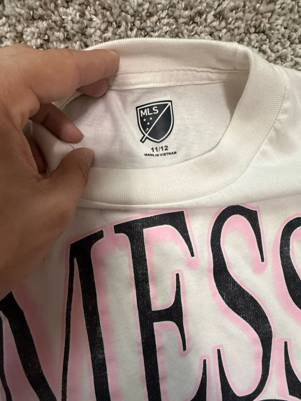 Inter Miami Kids White & Pink Lionel Messi Graphic Tee